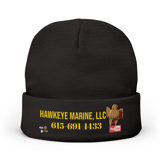 Embroidered Knit Beanie — Hawkeye Marine LLC Logo & Phone Number
