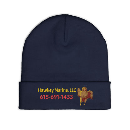 Embroidered Knit Beanie — Hawkeye Marine LLC Logo & Phone Number