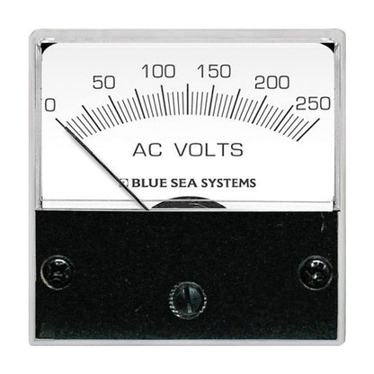 Blue Sea 8245 Microvoltímetro analógico de CA - Cara de 2", 0-250 voltios CA [8245]