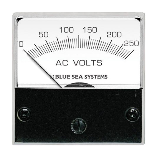 Blue Sea 8245 Microvoltímetro analógico de CA - Cara de 2", 0-250 voltios CA [8245]