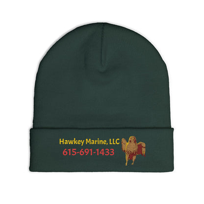 Embroidered Knit Beanie — Hawkeye Marine LLC Logo & Phone Number