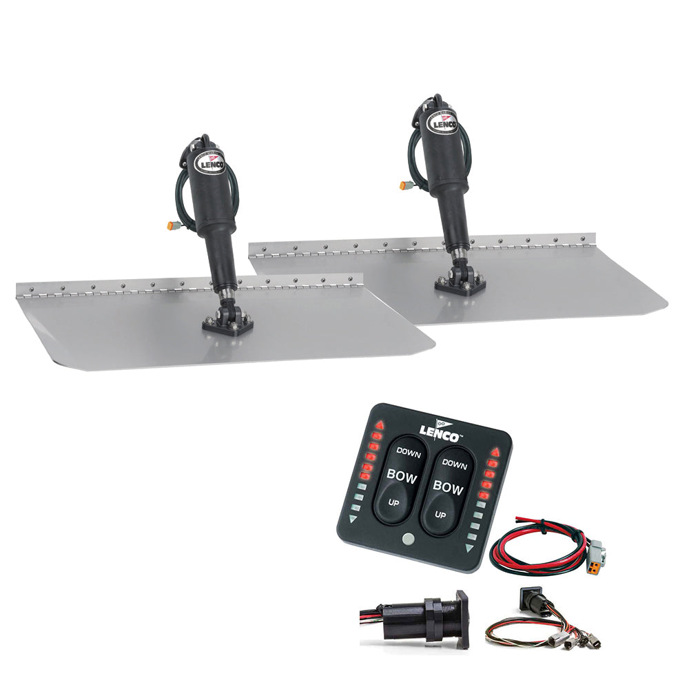 Kit de pestaña de ajuste estándar Lenco de 12" x 12" con kit de interruptor integrado LED de 12 V [15109-103]