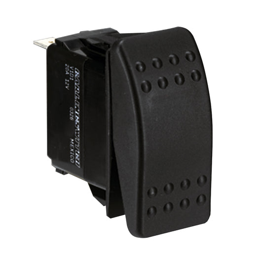 Paneltronics DPDT ON/OFF/ON Interruptor basculante Contura resistente al agua con LED - Negro [001-699]