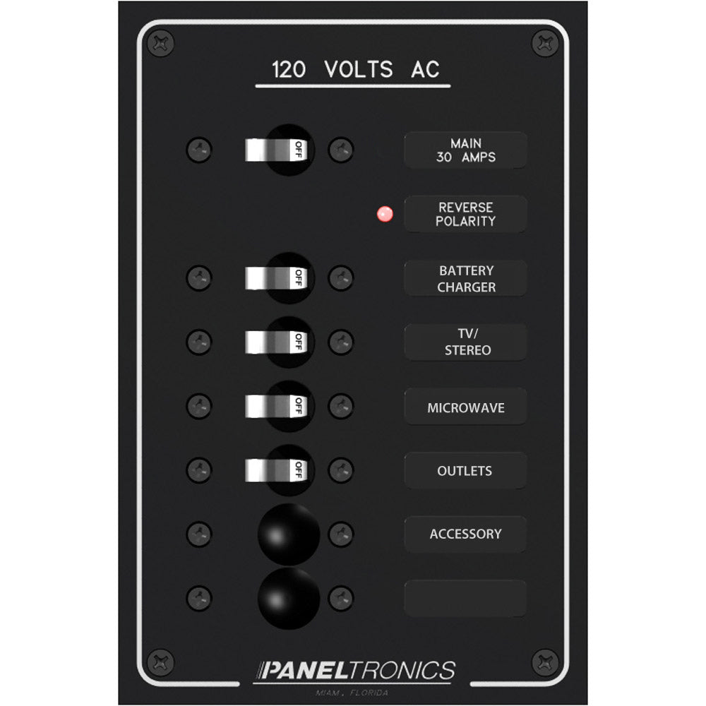 Panel de interruptores principal y CA estándar de 6 posiciones Paneltronics [9982305B]