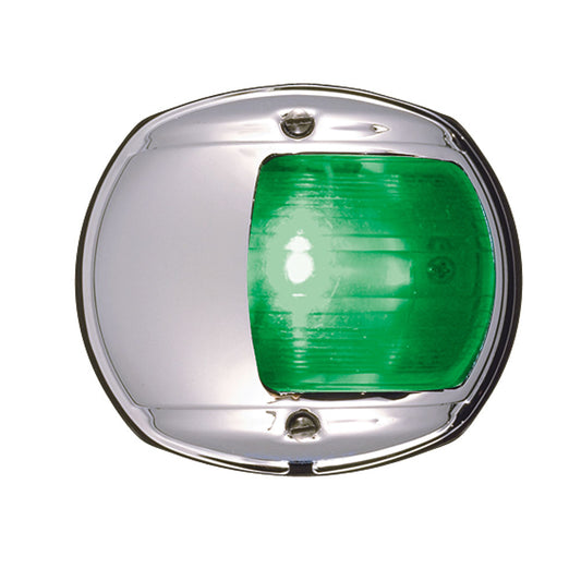 Luz lateral LED Perko - Verde - 12 V - Carcasa cromada [0170MSDDP3]