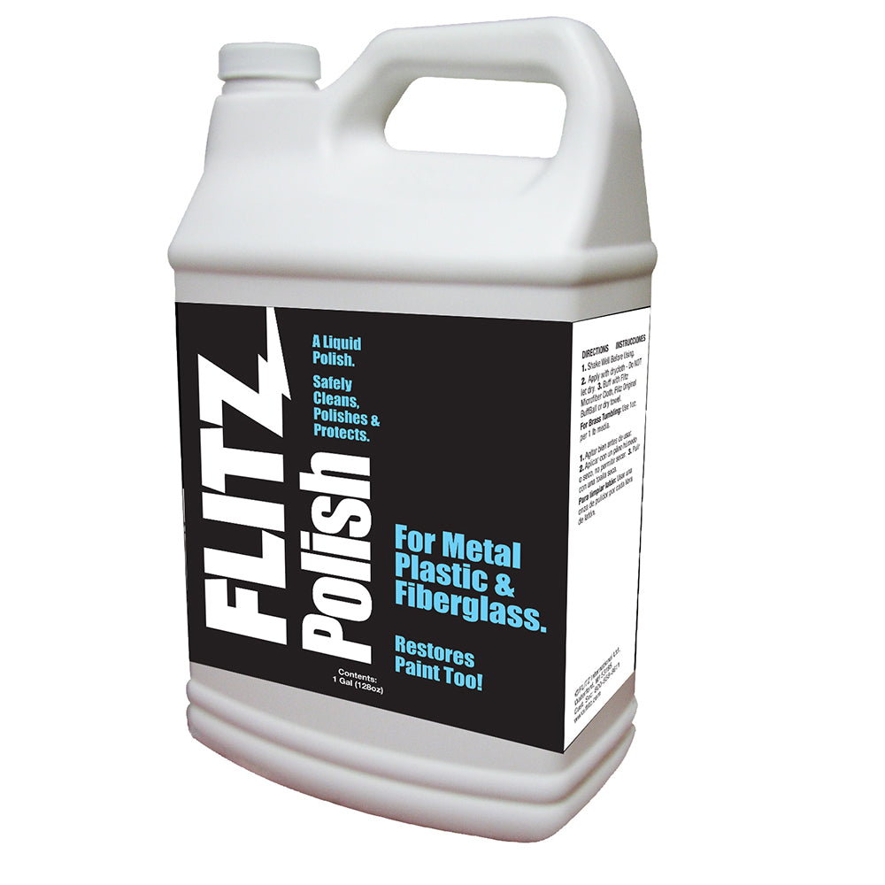 Flitz Polish f/Metal, Plastic  Fiberglass - Liquid - 1 Gallon (128oz) [LQ 04510]