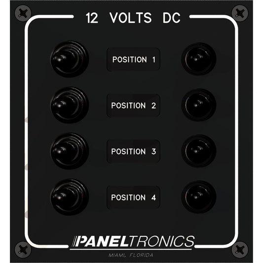 Panel impermeable Paneltronics - Interruptor de palanca y disyuntor de CC de 4 posiciones [9960017B]