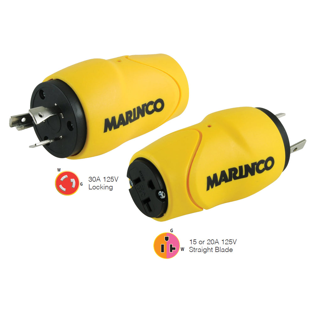 Adaptador recto Marinco, macho 30A - hembra 15A [S30-15]