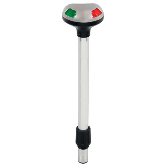 Perko Stealth Series LED bicolor poste de luz de 12" - Collar roscado pequeño - 2 millas [1619DP2BLK]