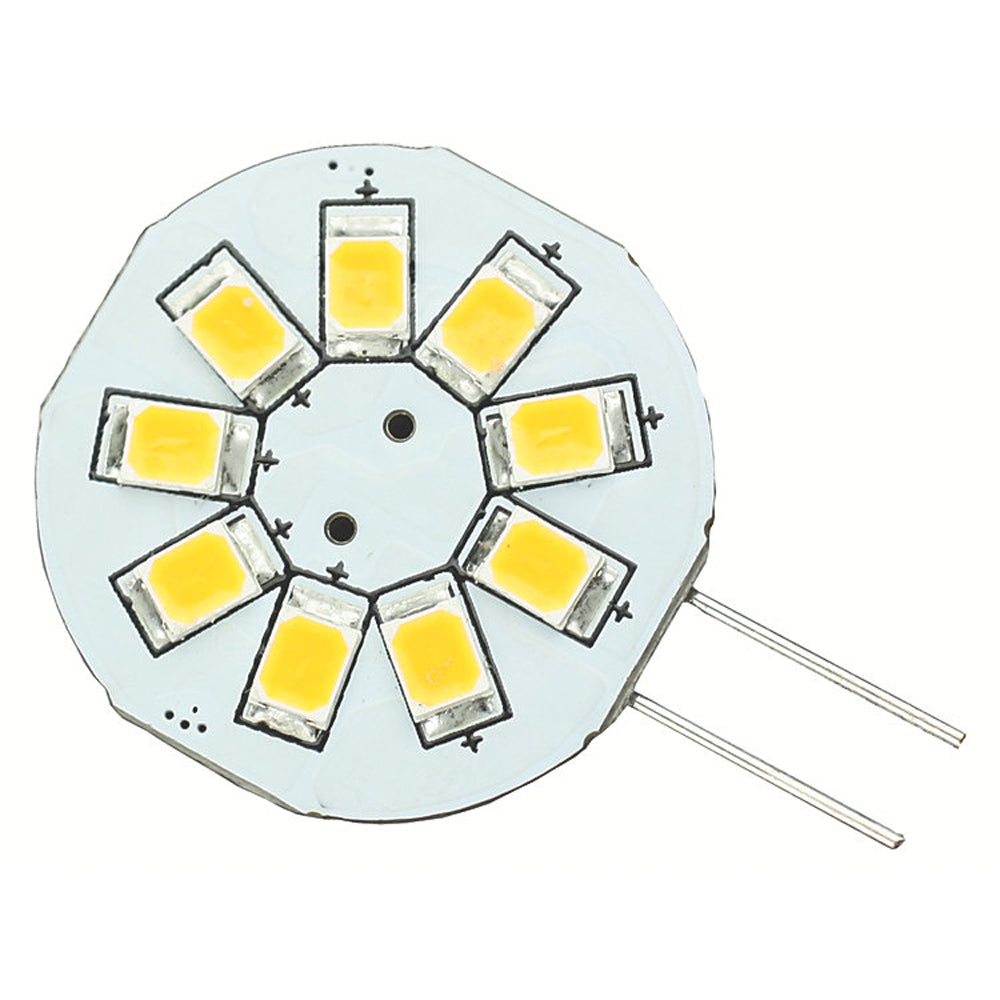 Lunasea G4 8 LED Bombilla de luz lateral - 12 VCA o 10-30 VCC/1,2 W/123 lúmenes - Blanco cálido [LLB-216W-21-00]