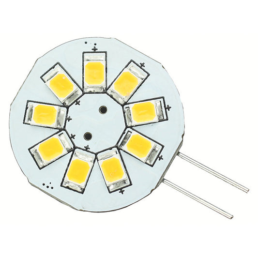 Lunasea G4 8 LED Bombilla de luz lateral - 12 VCA o 10-30 VCC/1,2 W/123 lúmenes - Blanco cálido [LLB-216W-21-00]