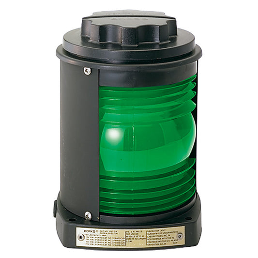 Luz lateral Perko - Plástico negro, lente verde [1127GA0BLK]