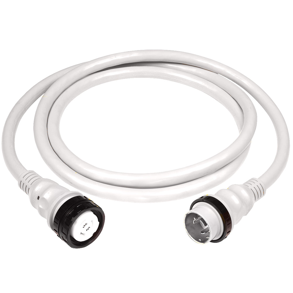 Cable de alimentación costera Marinco 50 Amp 125/250 V - 25' - Blanco [6152SPPW-25]