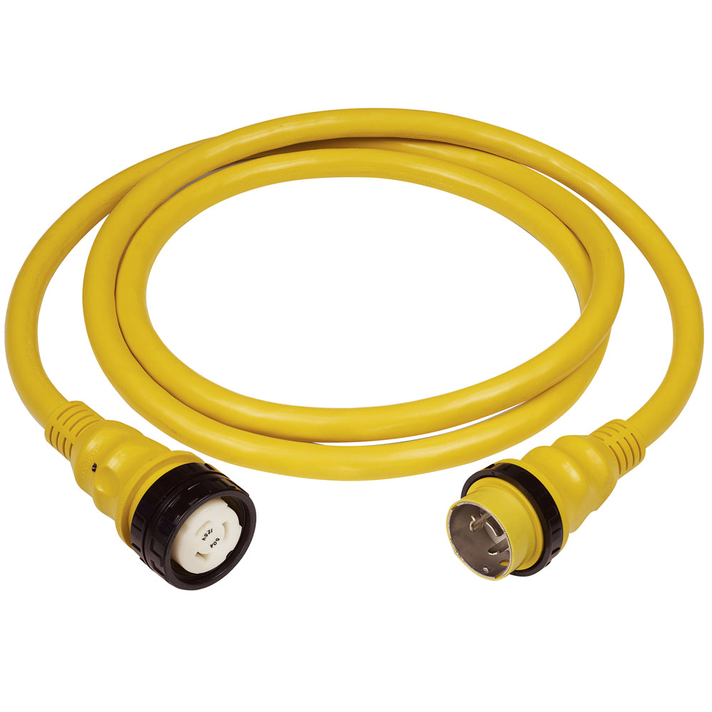 Cable de alimentación costera Marinco 50A 125V - 50' - Amarillo [6153SPP]