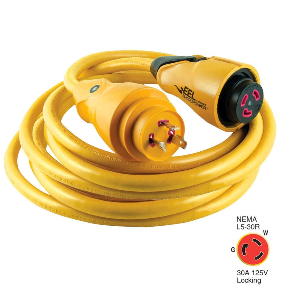 Marinco CS30-50 EEL 30A 125V Cable de alimentación costera - 50' - Amarillo [CS30-50]