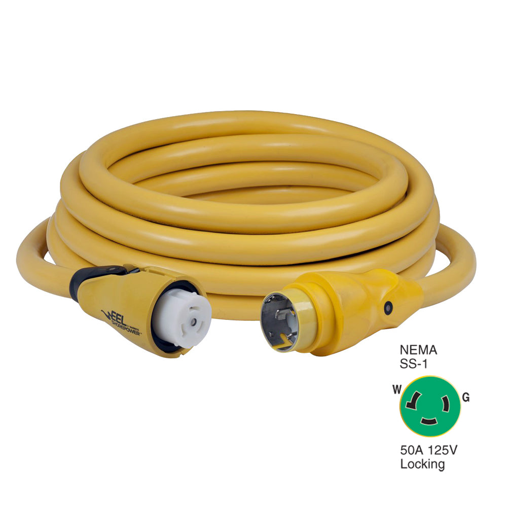 Marinco CS503-25 EEL 50A 125V Cable de alimentación costera - 25' - Amarillo [CS503-25]