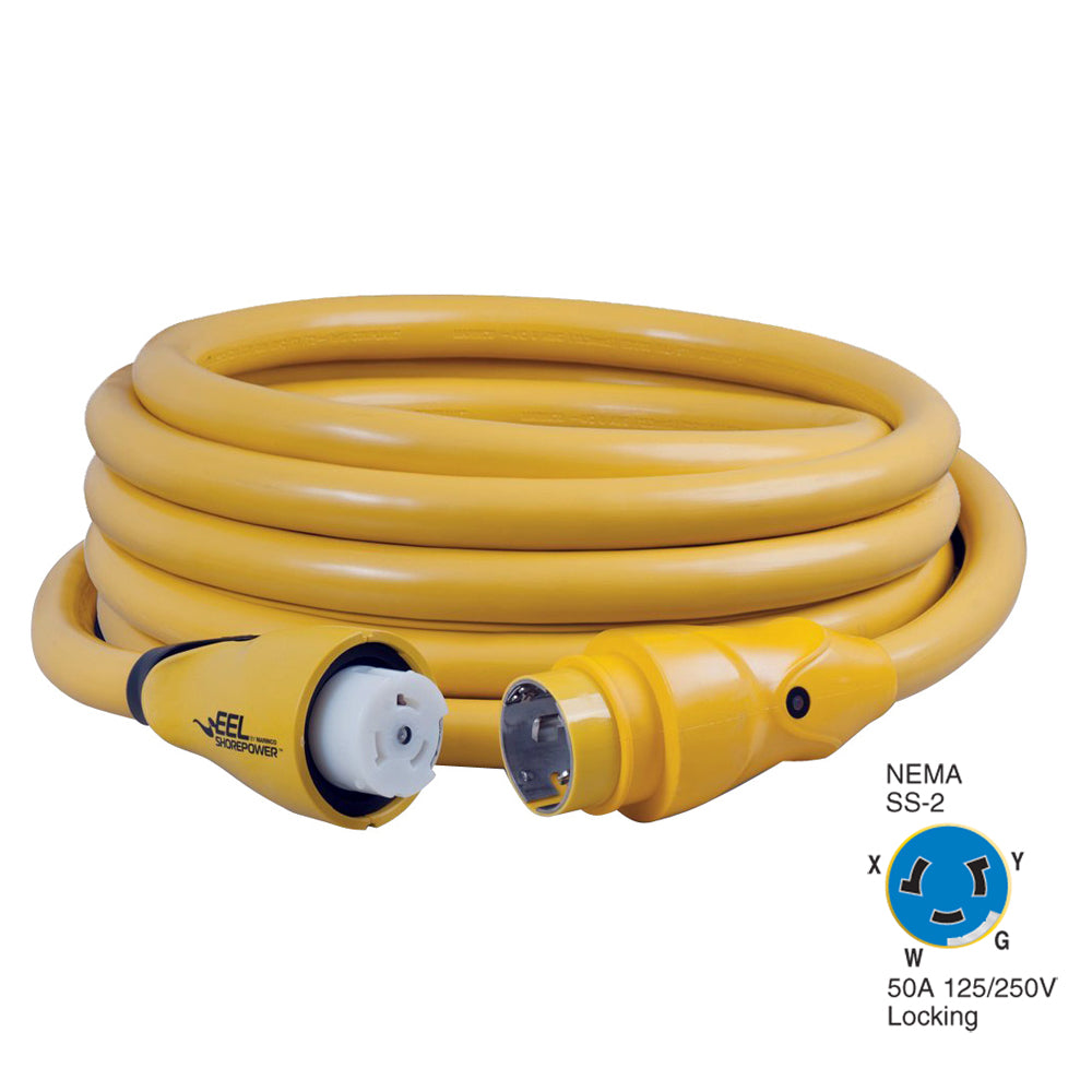 Marinco CS504-25 EEL 50A 125V/250V Cable de alimentación costera - 25' - Amarillo [CS504-25]