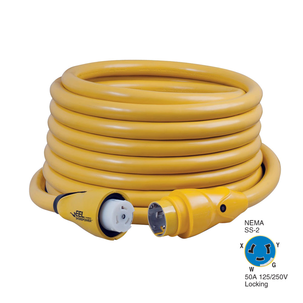 Marinco CS504-50 EEL 50A 125V/250V Cable de alimentación costera - 50' - Amarillo [CS504-50]