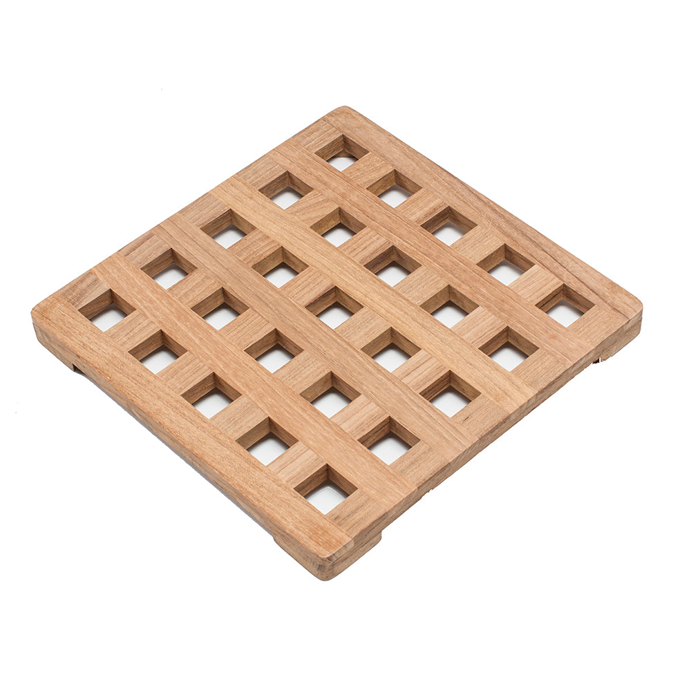 Whitecap Teak Large Square Trivet - 8" [62421]