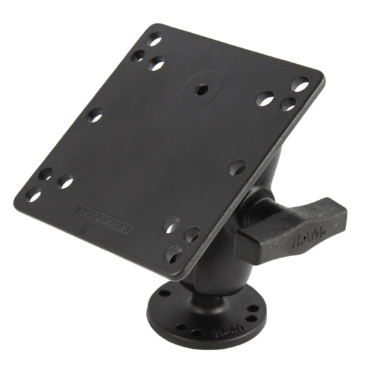 RAM Mount 4.75" Square Base VESA Plate 75mm and 100mm Hole Patterns w/Short Arm Surface Mount [RAM-101U-B-246]