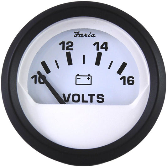 Voltímetro Faria Euro Blanco 2" (10-16 VDC) [12911]