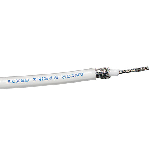 Cable coaxial estañado blanco Ancor RG-213 - 100' [151710]