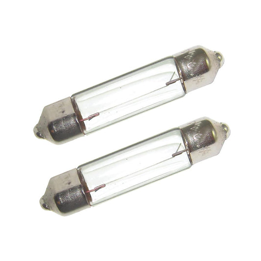 Bombillas Festoon Perko de doble extremo - 24 V, 10 W, .40 A - Par [0072DP1CLR]