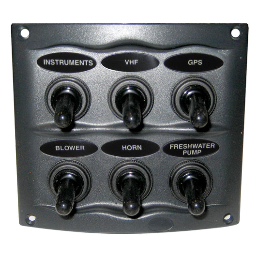 Panel impermeable BEP - 6 interruptores - Gris [900-6WP]