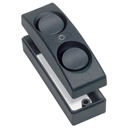 Interruptor interior doble BEP Contour serie 1100 - Encendido/Apagado - Negro [1101-BK]