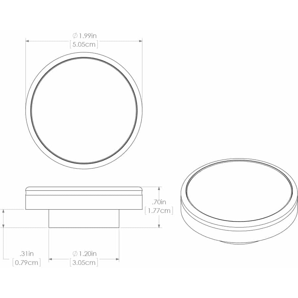 Lumitec Halo Flush Mount Down Espectro de luz RGBW - Carcasa blanca [112827]