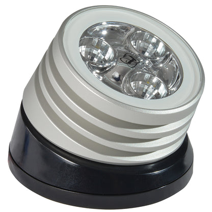 Lumitec Zephyr LED esparcidor/luz de cubierta - Cepillado, base negra - Blanco sin atenuación [101326]
