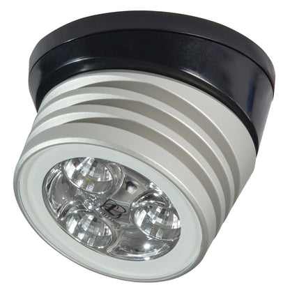 Lumitec Zephyr LED esparcidor/luz de cubierta - Cepillado, base negra - Blanco sin atenuación [101326]
