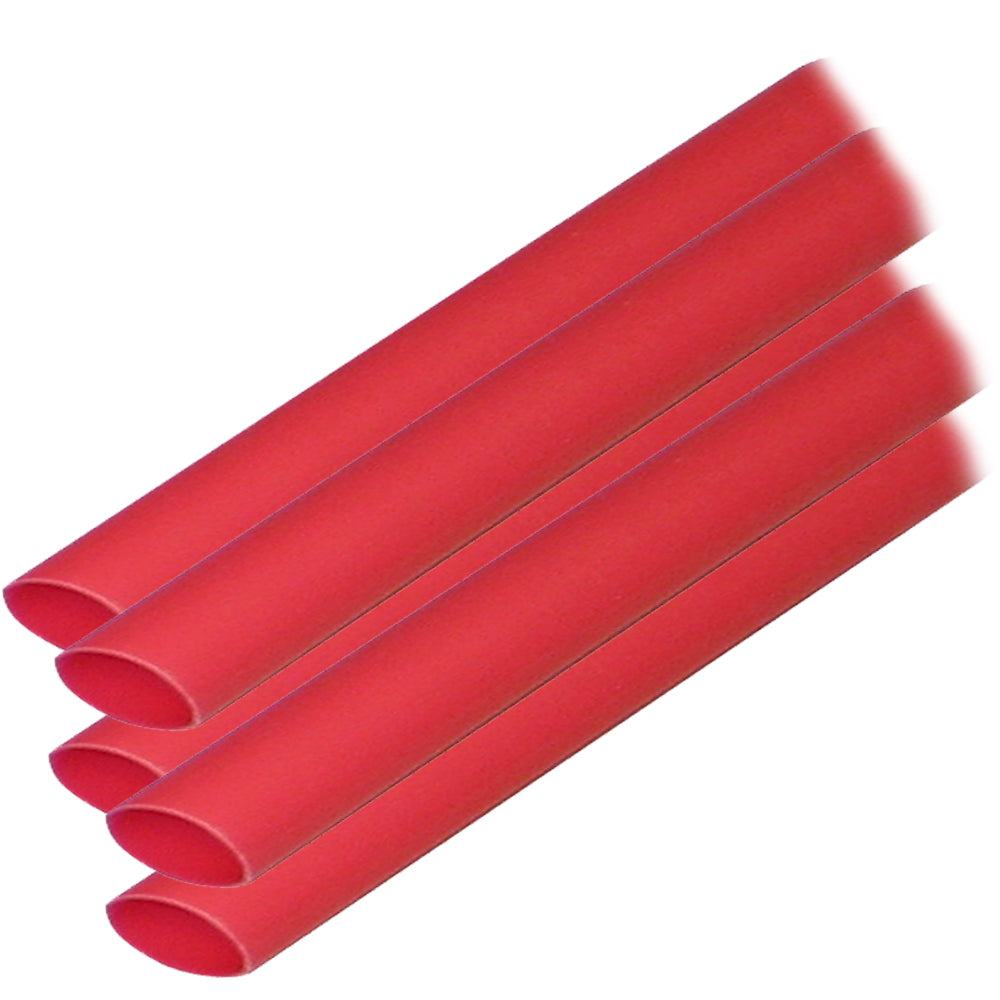 Tubo termocontraíble con revestimiento adhesivo Ancor (ALT) - 3/8" x 12" - Paquete de 5 - Rojo [304624]