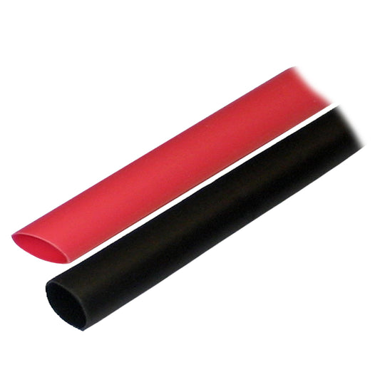 Tubo termocontraíble con revestimiento adhesivo Ancor (ALT) - 1/2" x 3" - Paquete de 2 - Negro/Rojo [305602]