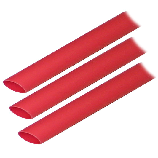 Tubo termorretráctil con revestimiento adhesivo Ancor (ALT) - 1/2" x 3" - Paquete de 3 - Rojo [305603]