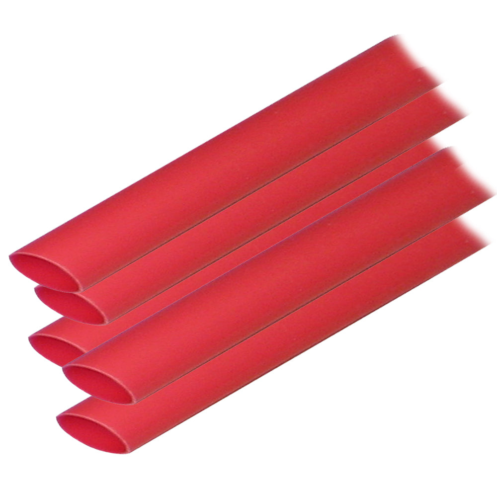 Tubo termocontraíble con revestimiento adhesivo Ancor (ALT) - 1/2" x 12" - Paquete de 5 - Rojo [305624]