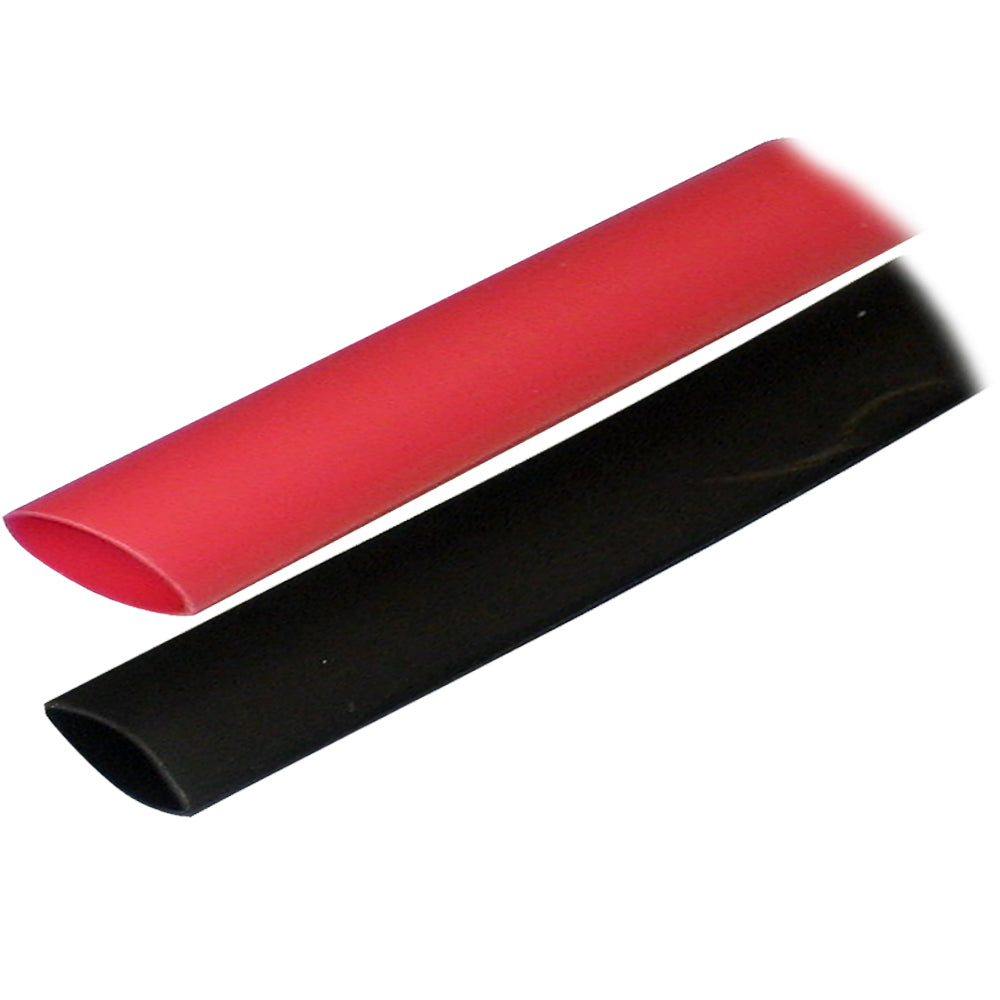 Tubo termocontraíble con revestimiento adhesivo Ancor (ALT) - 3/4" x 3" - Paquete de 2 - Negro/Rojo [306602]