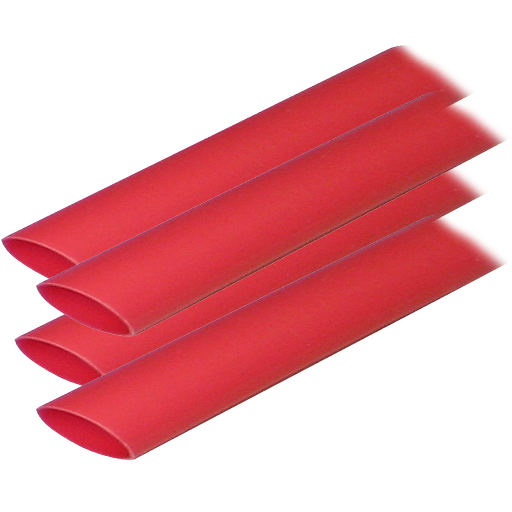 Tubo termocontraíble con revestimiento adhesivo Ancor (ALT) - 3/4" x 6" - Paquete de 4 - Rojo [306606]