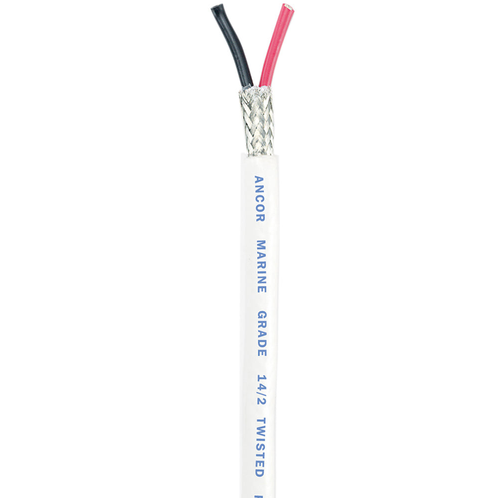 Par trenzado Ancor con protección - 14/2 AWG - Redondo - Rojo/Negro - 100' [141410]