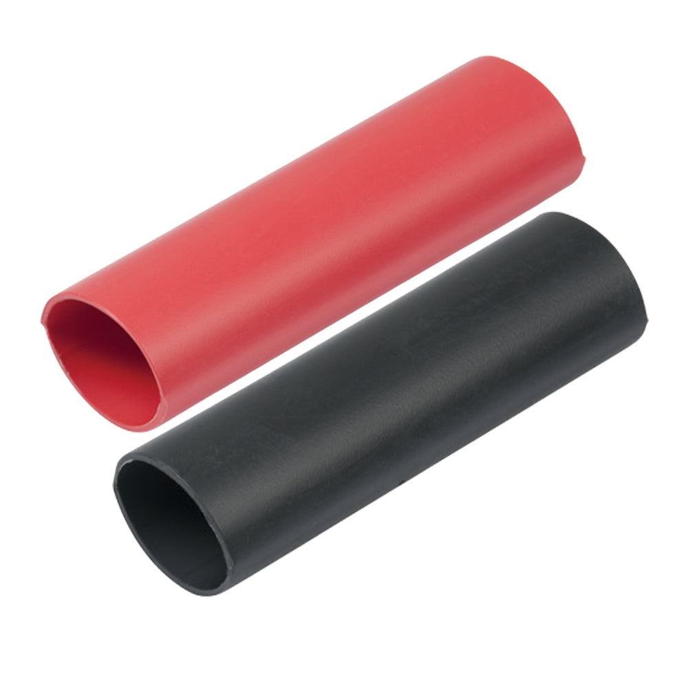 Ancor Tubo termorretráctil de pared pesada - 3/4" x 3" - Paquete de 2 - Negro/Rojo [326202]