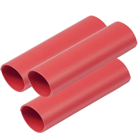 Ancor Tubo termorretráctil de pared pesada - 3/4" x 3" - Paquete de 3 - Rojo [326603]