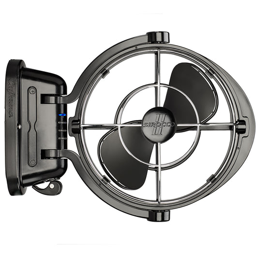 SEEKR by Caframo Sirocco II Ventilador cardán de 3 velocidades y 7" - Negro - 12-24 V [7010CABBX]