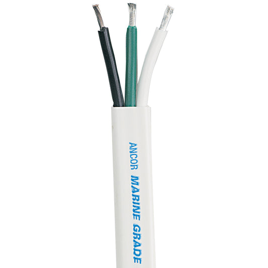 Cable triplex blanco Ancor - 16/3 AWG - Plano - 100' [131710]