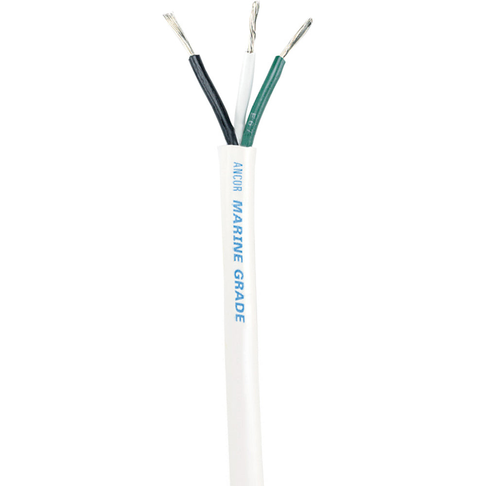 Cable triplex blanco Ancor - 14/3 AWG - Redondo - 100' [133510]