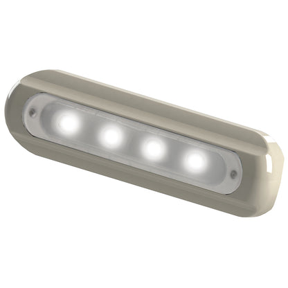 Luz de cubierta TACO de 4 LED - Montaje plano - Carcasa blanca [F38-8800W-1]