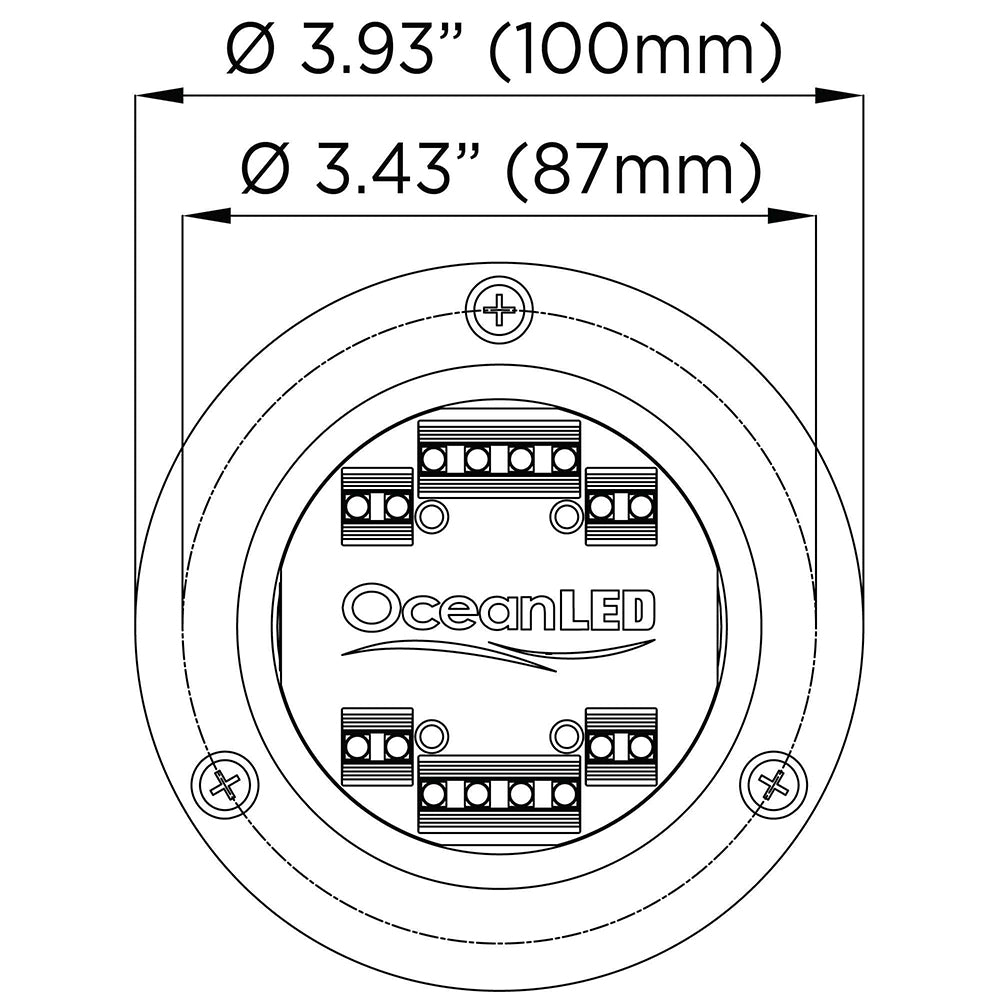 Luz LED subacuática OceanLED Sport S3166S - Ultra blanca [012102W]