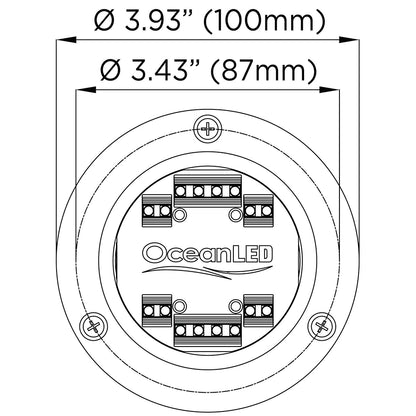 Luz LED subacuática OceanLED Sport S3166S - Ultra blanca [012102W]