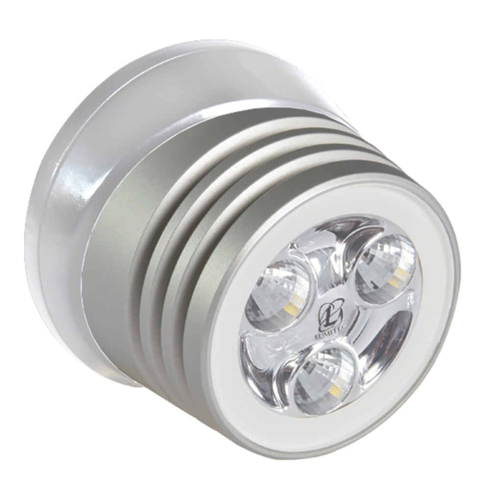 Lumitec Zephyr Luz LED para esparcidor/cubierta - Base blanca cepillada - Blanco sin atenuación [101325]
