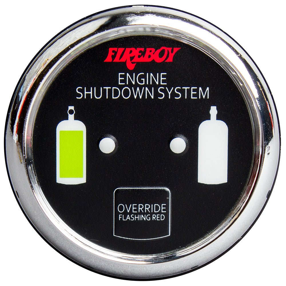Pantalla de timón de lujo Fireboy-Xintex con cuerpo de indicador, gráficos LED en color para sistema de apagado del motor - Pantalla de bisel cromado [DU-RCH-20-R]