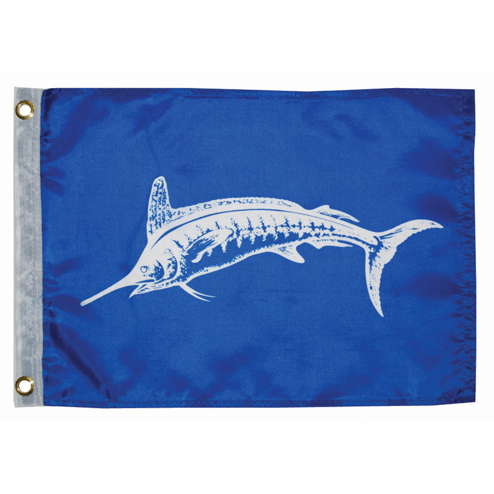 Bandera de Marlin Blanco Taylor Made de 12" x 18" [3018]